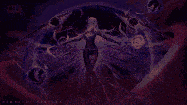 a poster for tower of fantasy shows a girl in purple