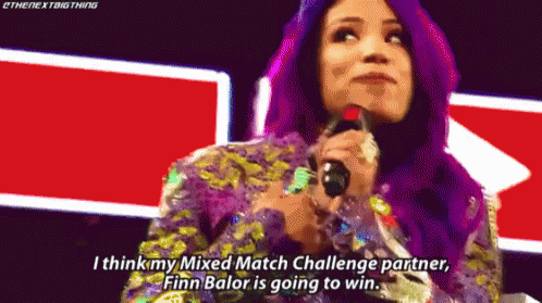Sasha Banks Finn Balor GIF - Sasha Banks Finn Balor Mixed Match Challenge GIFs