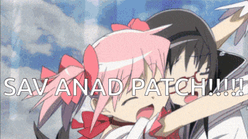a picture of a girl with the words " sav anad patch " on the bottom