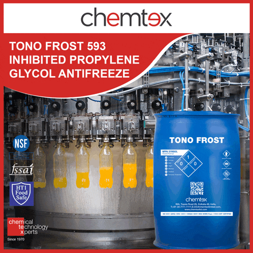 an advertisement for chemtex tono frost 593 which is a propylene glycol antifreeze