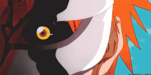 a close up of a person 's face with a mask on it