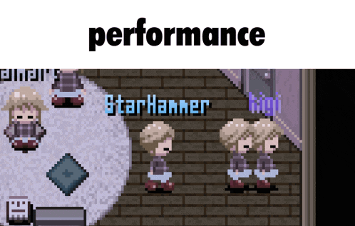 a screenshot of a game that says performance