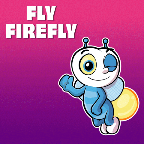 a picture of a firefly with the words fly firefly below it