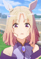 a girl with blonde hair and purple eyes is wearing a purple dress and a bow tie