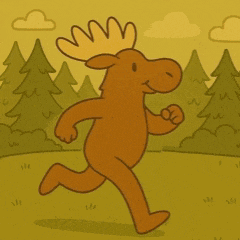 three moose are running in a field and the words engage time are on the bottom