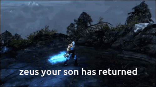 Zeus Kratos GIF - Zeus Kratos Your Son Has Returned GIFs