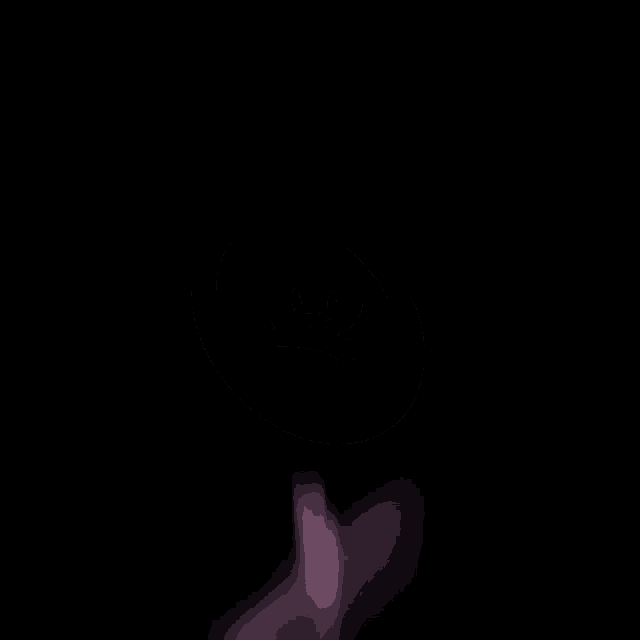 a pink circle with the number 3 inside of it on a black background