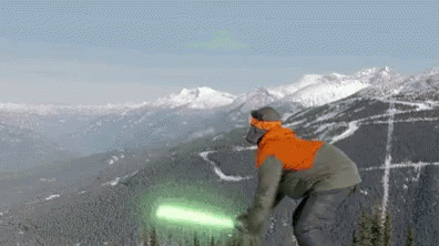 The Force Lightsaber GIF - The Force Lightsaber Snowboard GIFs