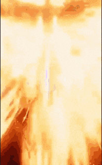 a close up of a person standing in front of a large fire .