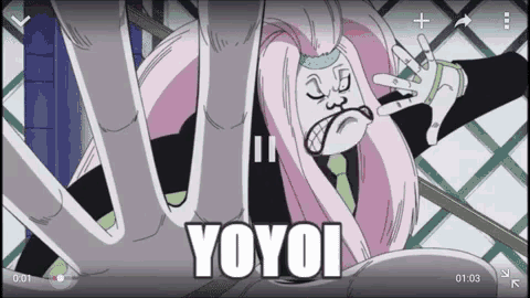 a video of a cartoon character with the word yoyoi on it