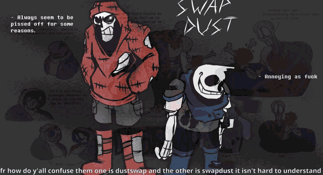 a drawing of a skeleton with the word swap on it
