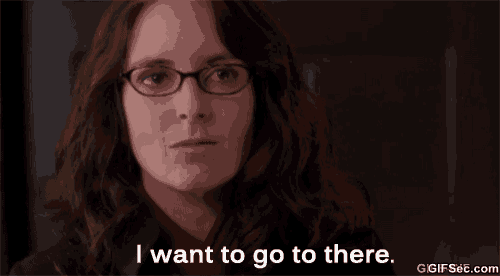 a woman wearing glasses is saying i want to go to there