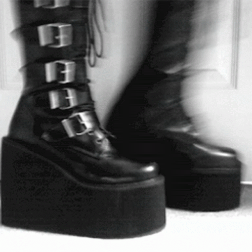 Grunge Black GIF - Grunge Black Combat Boots GIFs