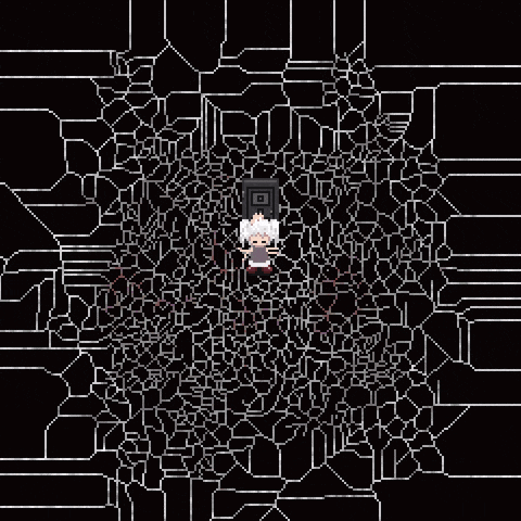 a pixel art drawing of a person 's face with a black background