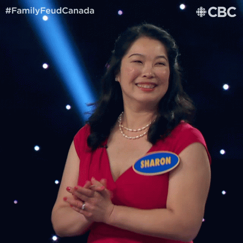 Clapping Sharon GIF - Clapping Sharon Family Feud Canada GIFs