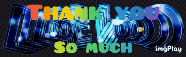 a colorful sign that says thank you so much