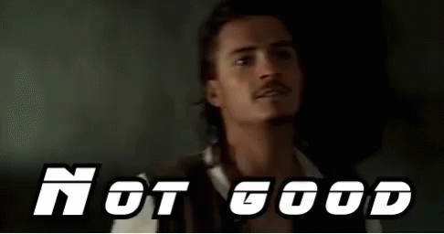 Not Good GIF - Pirates Of The Caribbean Orlando Bloom Not Good GIFs