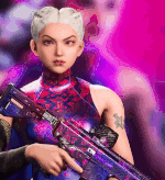 a woman is holding a gun in her hand in a video game .