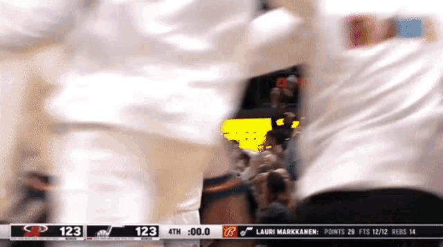 a basketball game is going on and the score is 123 to 4th