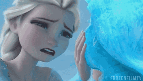 a close up of a cartoon character holding another cartoon character 's hand .