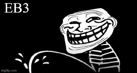 a troll is pissing on the account below in a black background .