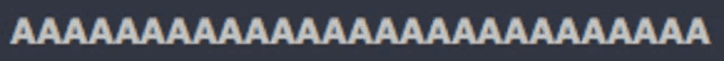 a row of white letters on a dark blue background that say aa