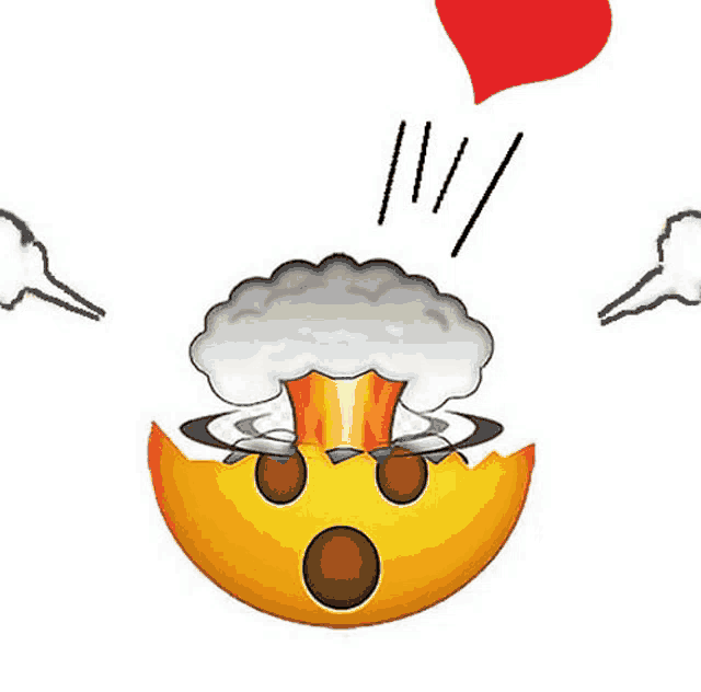 a cartoon of a smiley face with smoke coming out of it