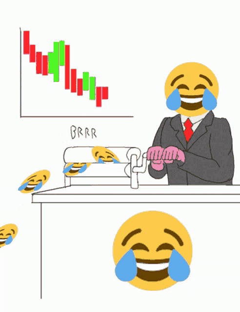a cartoon of a man laughing with tears coming down his face