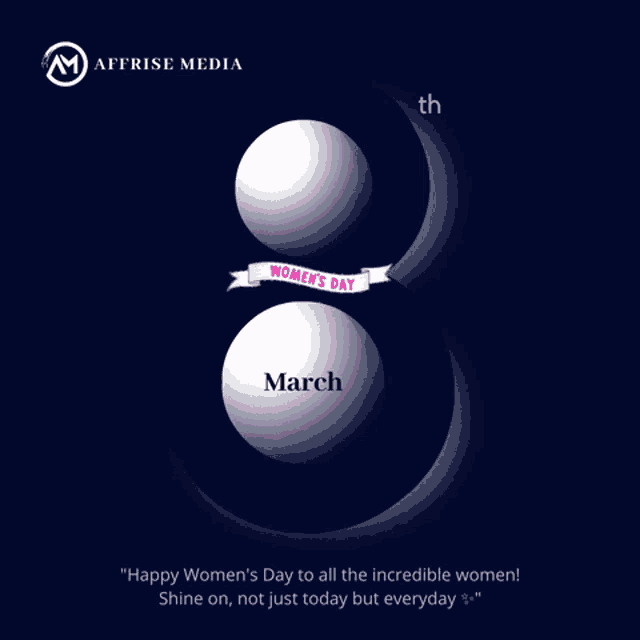 a poster for women 's day with a quote