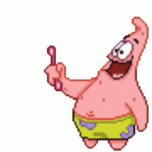 patrick star from spongebob squarepants blowing soap bubbles in a pixel art style
