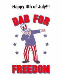 4th Of July Dab For Freedom GIF - 4th Of July Dab For Freedom Uncle Sam GIFs