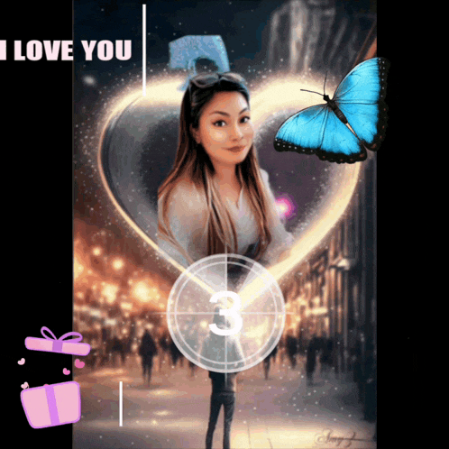 a picture of a woman in a heart with the words i love you