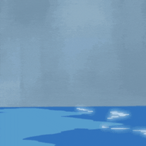 a cartoon drawing of a group of fish swimming in the ocean