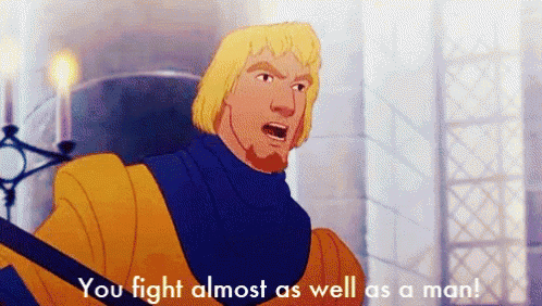 Disney You Fight Almost As Well As A Man GIF - Disney You Fight Almost As Well As A Man Esmeralda GIFs