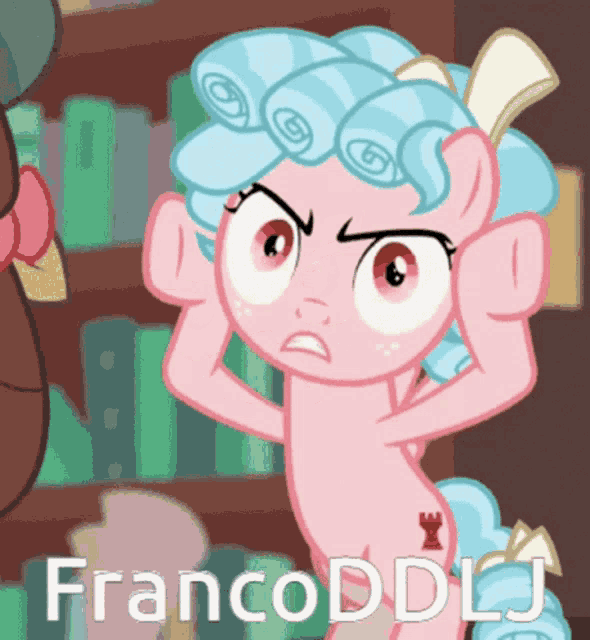 a cartoon pony with the name francoddlj written on the bottom