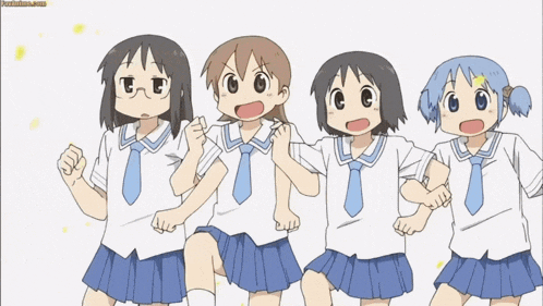 a group of cartoon girls are standing next to each other with a youtube.com link in the bottom right corner