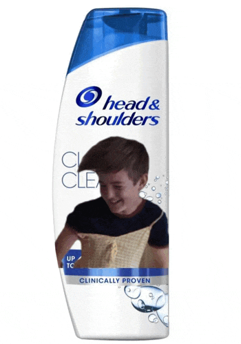a bottle of head & shoulders shampoo with a boy on the front