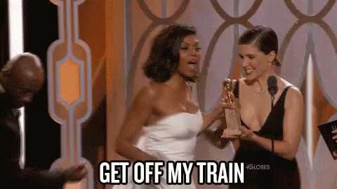 Get Off My Train GIF - Golden Globes Taraji P Henson Get Off My Train GIFs