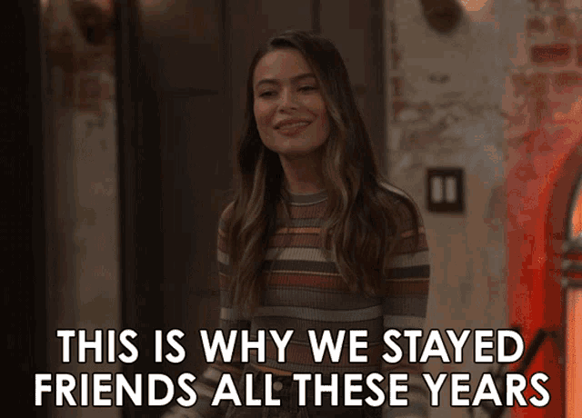 This Is Why We Stayed Friends All These Years Carly Shay GIF - This Is Why We Stayed Friends All These Years Carly Shay Miranda Cosgrove GIFs
