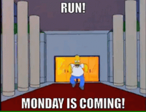 Homer Simpson Run GIF - Homer Simpson Run Monday Is Coming GIFs