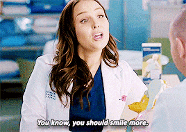 Greys Anatomy Jo Wilson GIF - Greys Anatomy Jo Wilson You Know You Should Smile More GIFs