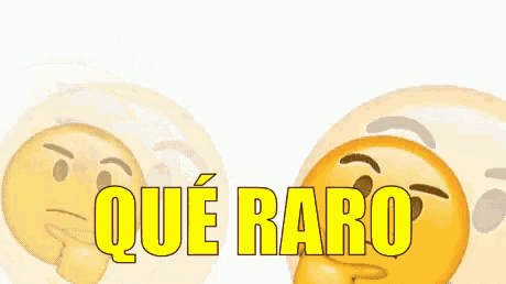 a group of emojis with the words que raro written on them
