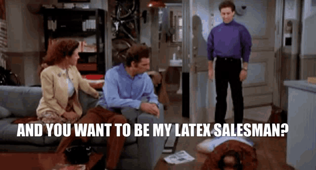 Latex Salesman Sales GIF - Latex Salesman Sales Seinfeld GIFs