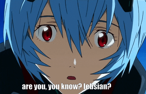 a picture of a girl with the words are you you know lesbian below her