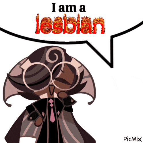 a cartoon character says i am a lesbian