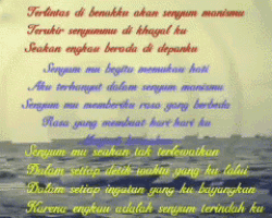 a poem in a foreign language is displayed