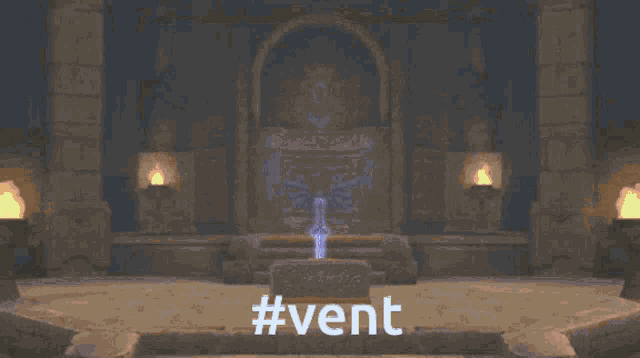 a person holding a blue object with the hashtag #vent