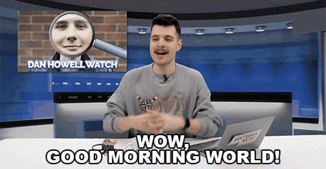 Wow Good Morning World Benedict Townsend GIF - Wow Good Morning World Benedict Townsend Youtuber News GIFs