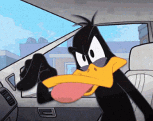 Daffy Duck Spitting GIF