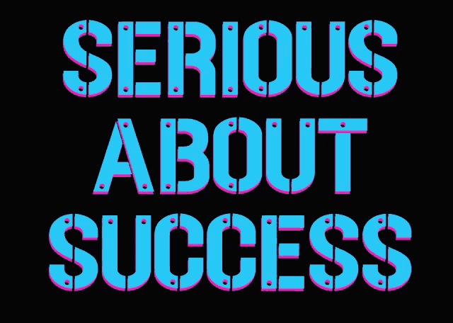 a sign that says serious about success in pink letters